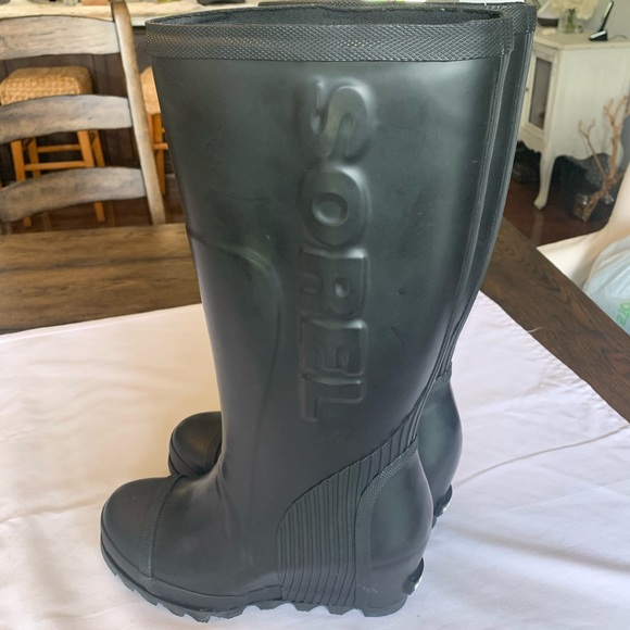 Women's Sorel Joan Boots Wedge Tall rain/snow - Picture 3 of 10